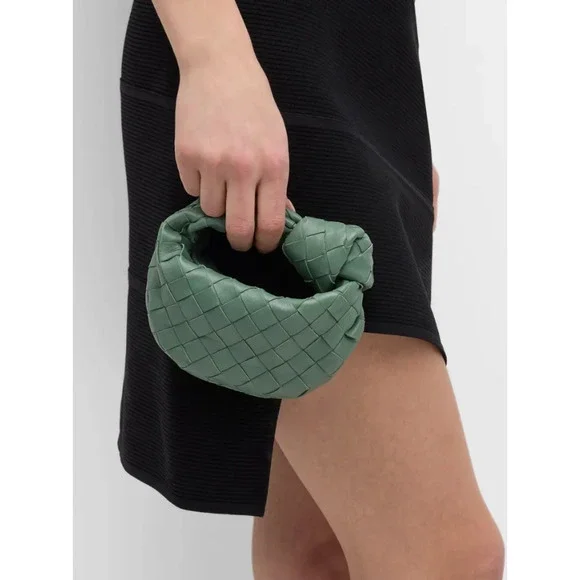 ❌❌SOLD! NEW BOTTEGA VENETA ALOE GREEN MINI CANDY LEATHER JODIE BAG PURSE! - Picture 2 of 14